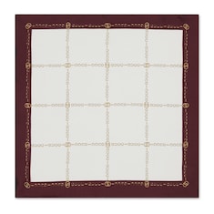 Interlocking G Gucci chain silk pocket square