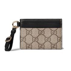 GG Emblem card case with strap