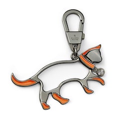 Cat keychain with Interlocking G