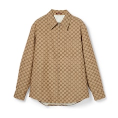 เสื้อเชิ้ตตัวนอก GG canvas overshirt