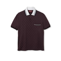 Polo in nylon e cotone GG