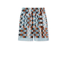 Shorts in twill di seta stampati