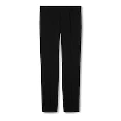 Embroidered wool gabardine pant