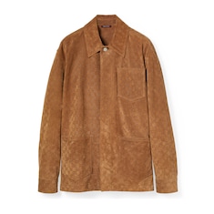 Embossed GG suede jacket