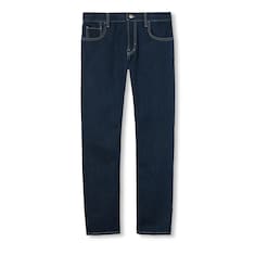 Pantalone affusolato in denim laserato