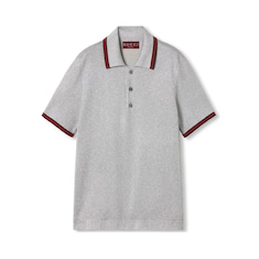 Camicia polo in maglia lamé