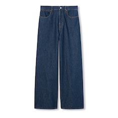 Wide leg denim trousers