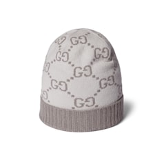 Gorro de jacquard de cashmere con GG