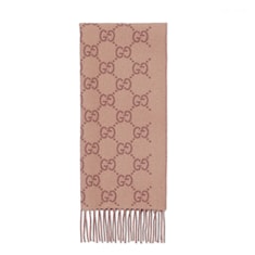 Chal de lamé de cashmere con GG