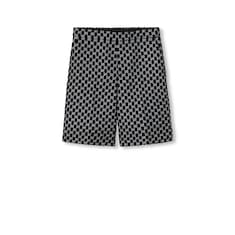 Short de lana lamé de rizo con GG