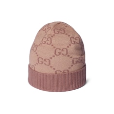 Bonnet en jacquard de cachemire et lamé GG