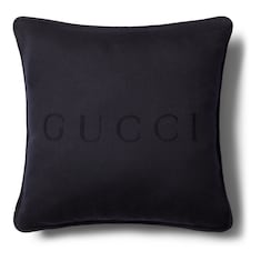 وسادة من الصوف مع شعار Gucci وشريط ويب