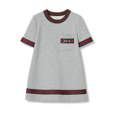 Kinderkleid aus Baumwolle mit Horsebit