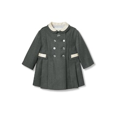 Manteau pour bébé en flanelle de laine brodée