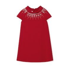 Vestido Infantil de Punto Bordado