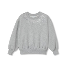 Sweat-shirt pour enfant en coton brodé