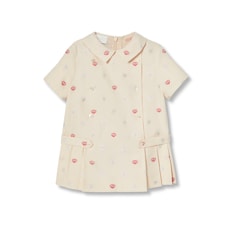 Robe pour bébé en jacquard en lamé à motif cœurs GG