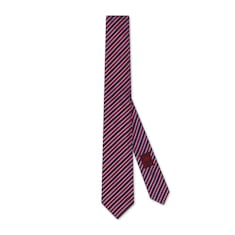 Cravate en jacquard de soie à rayures