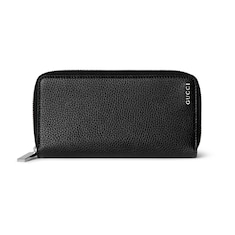 Cartera con cremallera e inscripción Gucci