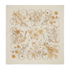 Carré Flora en twill de soie à imprimé
