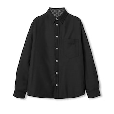 Reversible wool and GG denim shirt