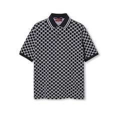 Polo de jacquard de piqué de algodón con GG