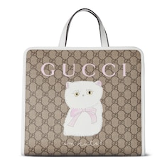 Bolso tote infantil con GG y estampado