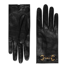 Leather gloves with Horsebit