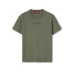 Embroidered cotton jersey T-shirt