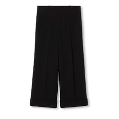 Pantalon en sablé de viscose avec broderie