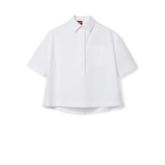 Embossed cotton poplin shirt