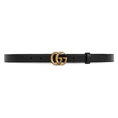 Ceinture Fine en Cuir Femme Boucle Double G GUCCI FR