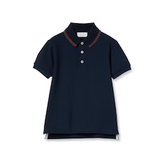 Polo pour enfant en coton avec bande Web