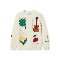 Children's embroidered cotton jumper