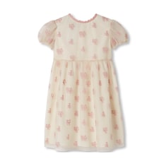 Vestido Infantil de Tul Bordado