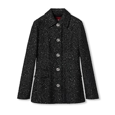 Sequined lamé tweed jacket