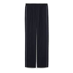 Embroidered wool twill pant