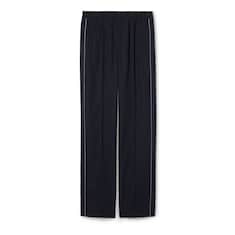 Pantalón de sarga de lana con bordado