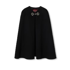 Wool and silk Horsebit cape