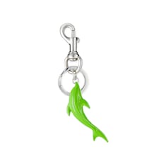 Engraved dolphin keychain charm