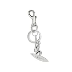 Engraved surfer keychain charm