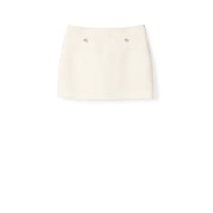 Wool bouclé mini skirt