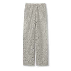 Floral lace lamé trouser