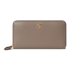 Bi-color GG Marmont zip around wallet
