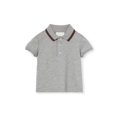 Polo pour bébé en coton avec bande Web