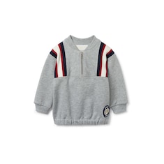 Baby-Sweatshirt aus Baumwolle mit Stickerei