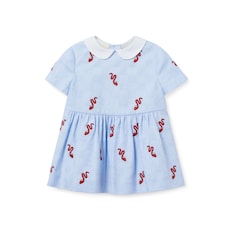 Baby embroidered GG cotton dress