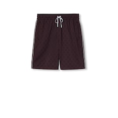 GG nylon and cotton shorts in burgundy | GUCCI® GR