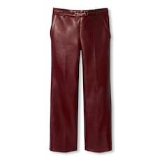 Pantalón de piel con detalle de Horsebit