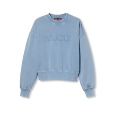 Embroidered cotton jersey sweatshirt